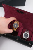 Carica l'immagine nel visualizzatore della galleria, Uhrenrolle 3 - Large - Midnight Black & Wine Red