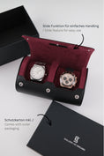 Bild in Galerie-Betrachter laden, Uhrenrolle 2 - Medium - Midnight Black & Wine Red