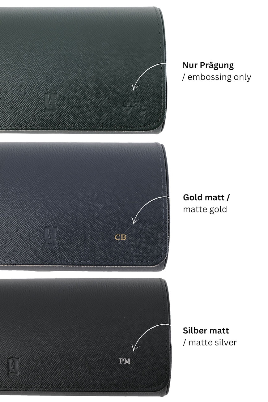 Rouleau de montres 2 - Moyen - Vert forêt et café au lait