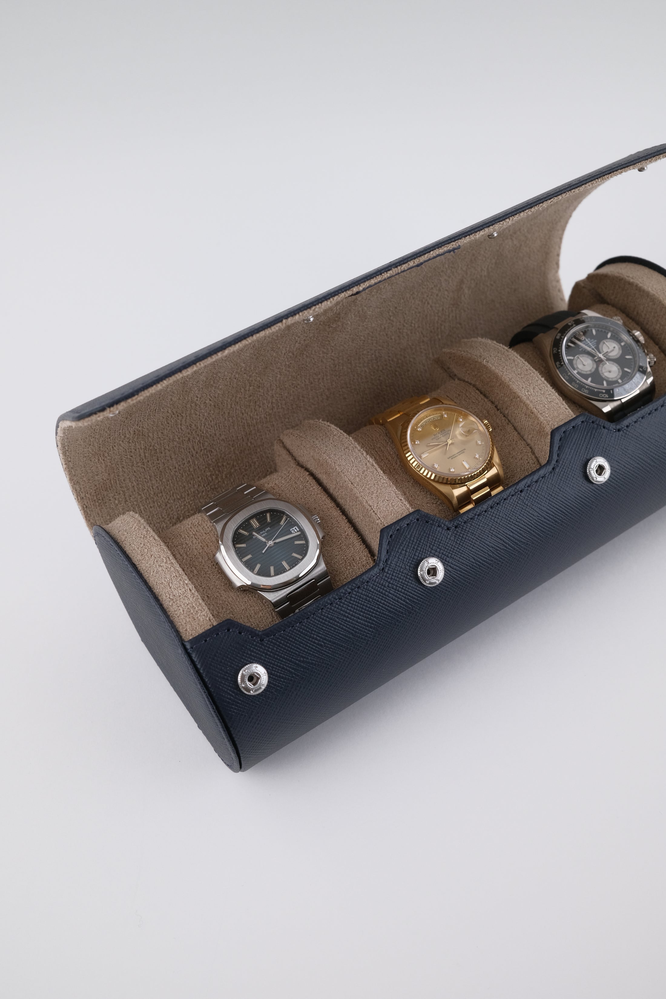 Uhrenrolle 3 - Large - Ocean Blue & Milky Coffee