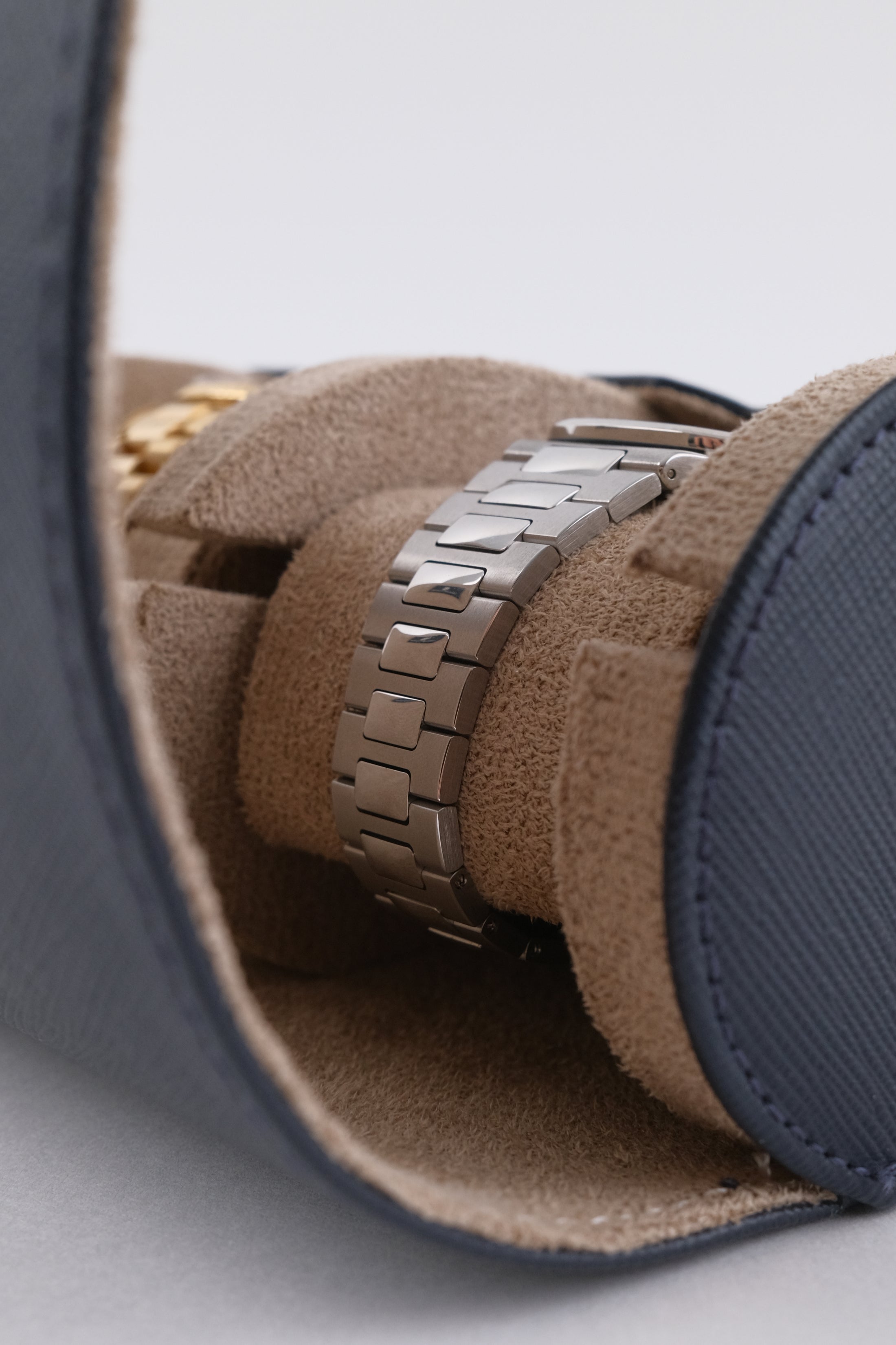 Uhrenrolle 3 - Large - Ocean Blue & Milky Coffee