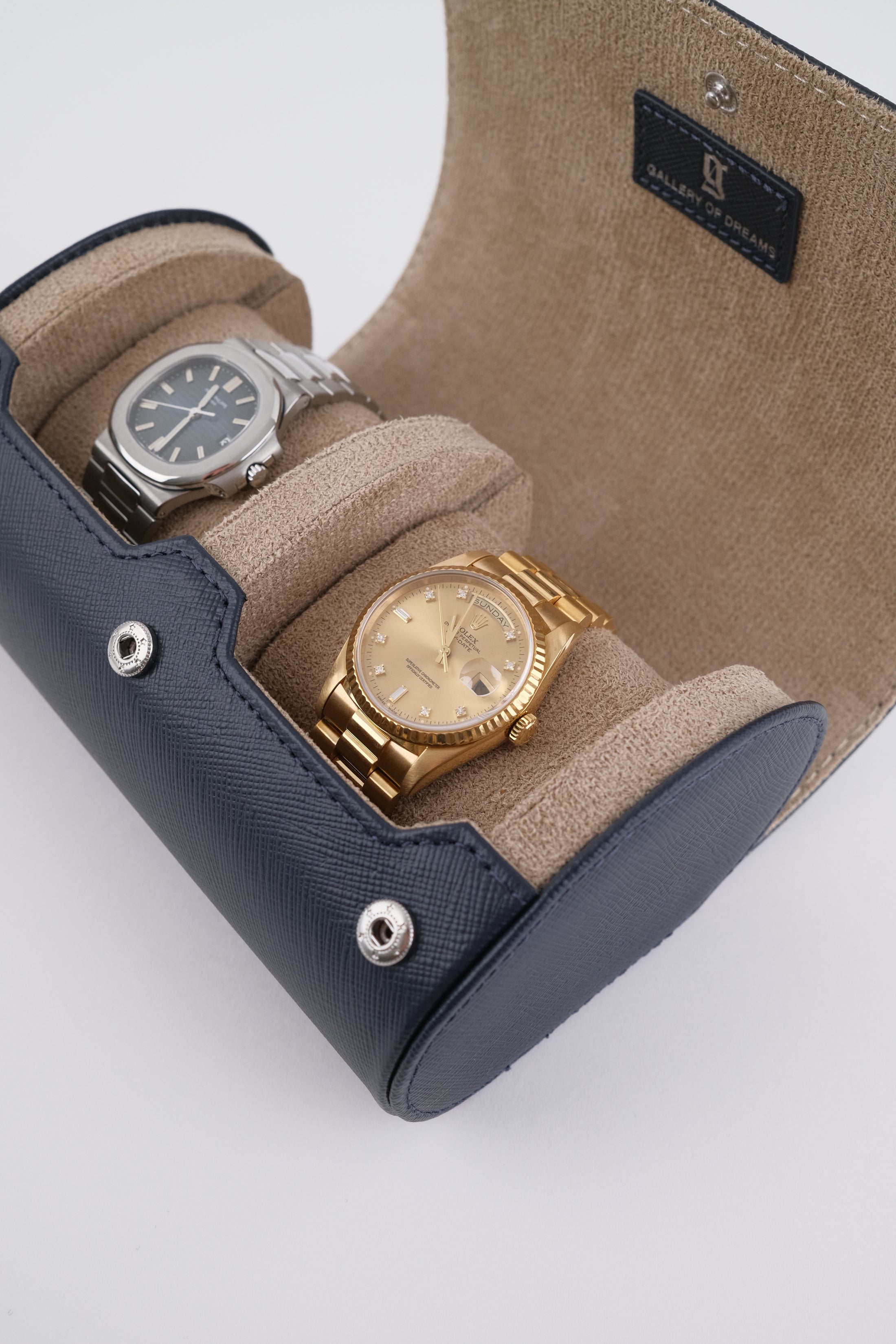 Uhrenrolle 2 - Medium - Ocean Blue & Milky Coffee