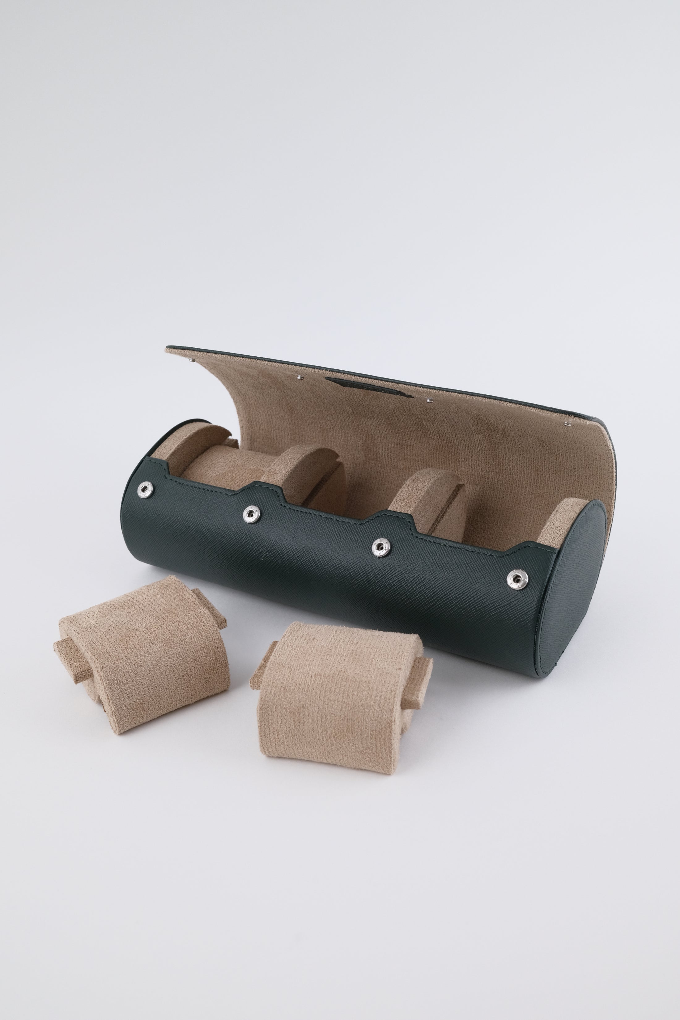 Uhrenrolle 3 - Large - Forest Green & Milky Coffee