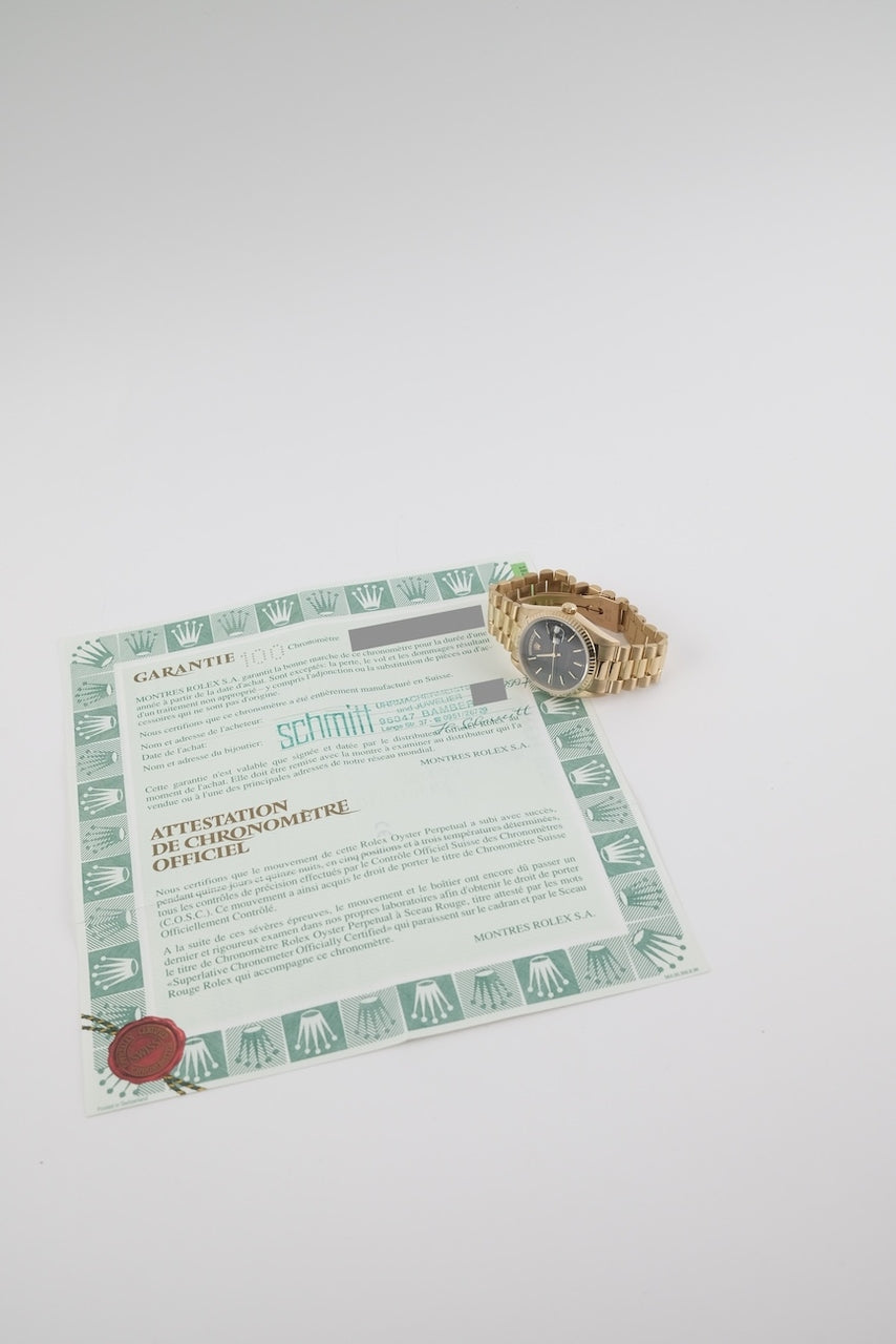 Rolex Day-Date 36 18238 - Papers and documentation