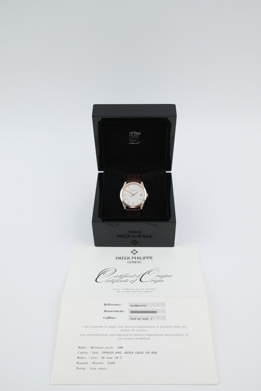 Patek Philippe Calatrava 5296R-010 - papers and or scope of delivery