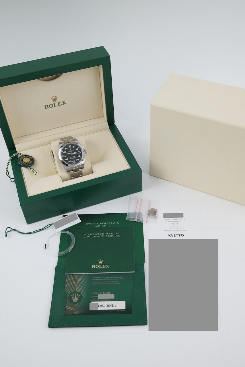 Rolex Air King 116900 - documentación o volumen de entrega