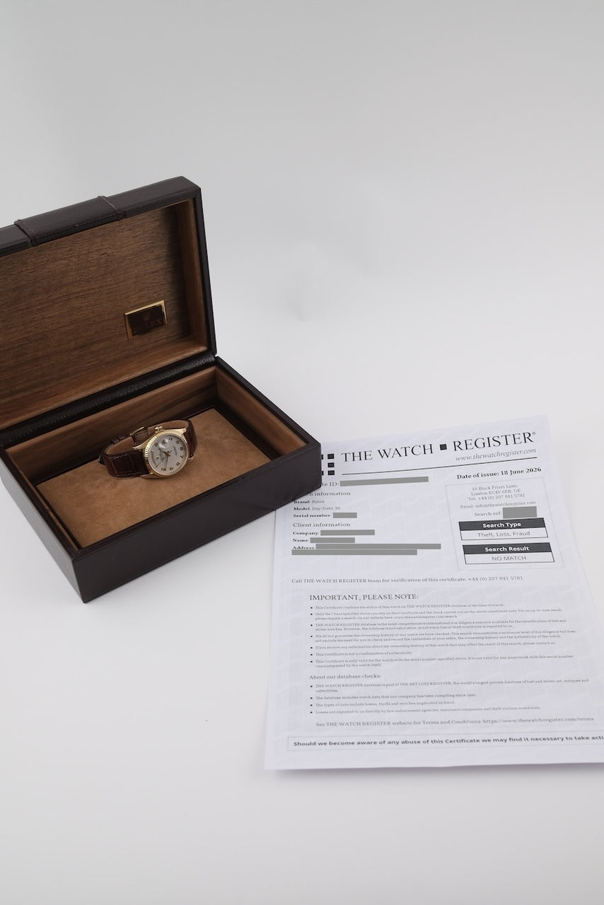 Rolex Day-Date 36 18038 - papers and or scope of delivery
