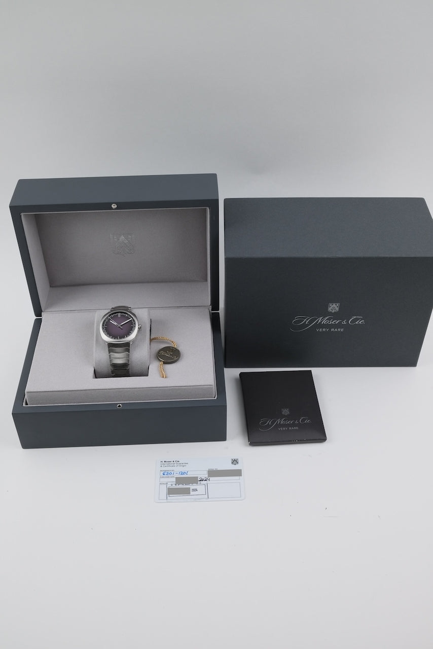 H.Moser & Cie Streamliner Centre Seconds Purple Haze 6201-1201 - Papiere und oder Lieferumfang