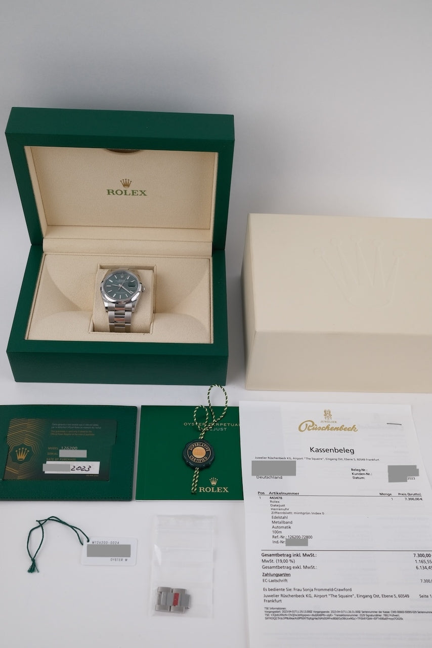 Rolex Datejust 36 126200 - Papers and documentation