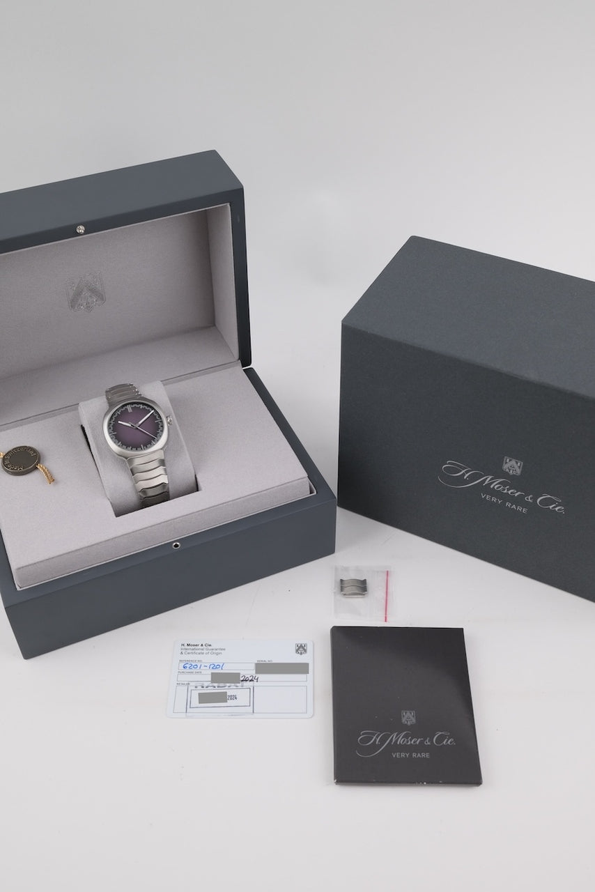 H.Moser & Cie Streamliner Centre Seconds Purple Haze 6201-1201 - Papiere und oder Lieferumfang