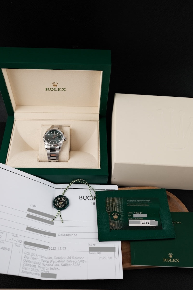 Rolex Datejust 36 126234 - Papers and documentation