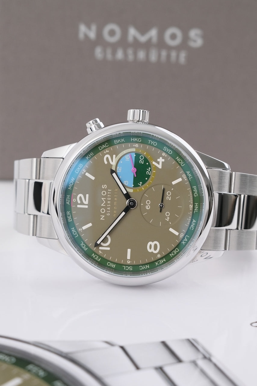 Nomos Club Sport Neomatik Weltzeit Jungle 790.S2 - Detailansicht 4