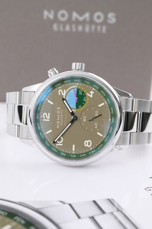 Nomos Club Sport Neomatik Weltzeit Jungle 790.S2 - Thumbnail