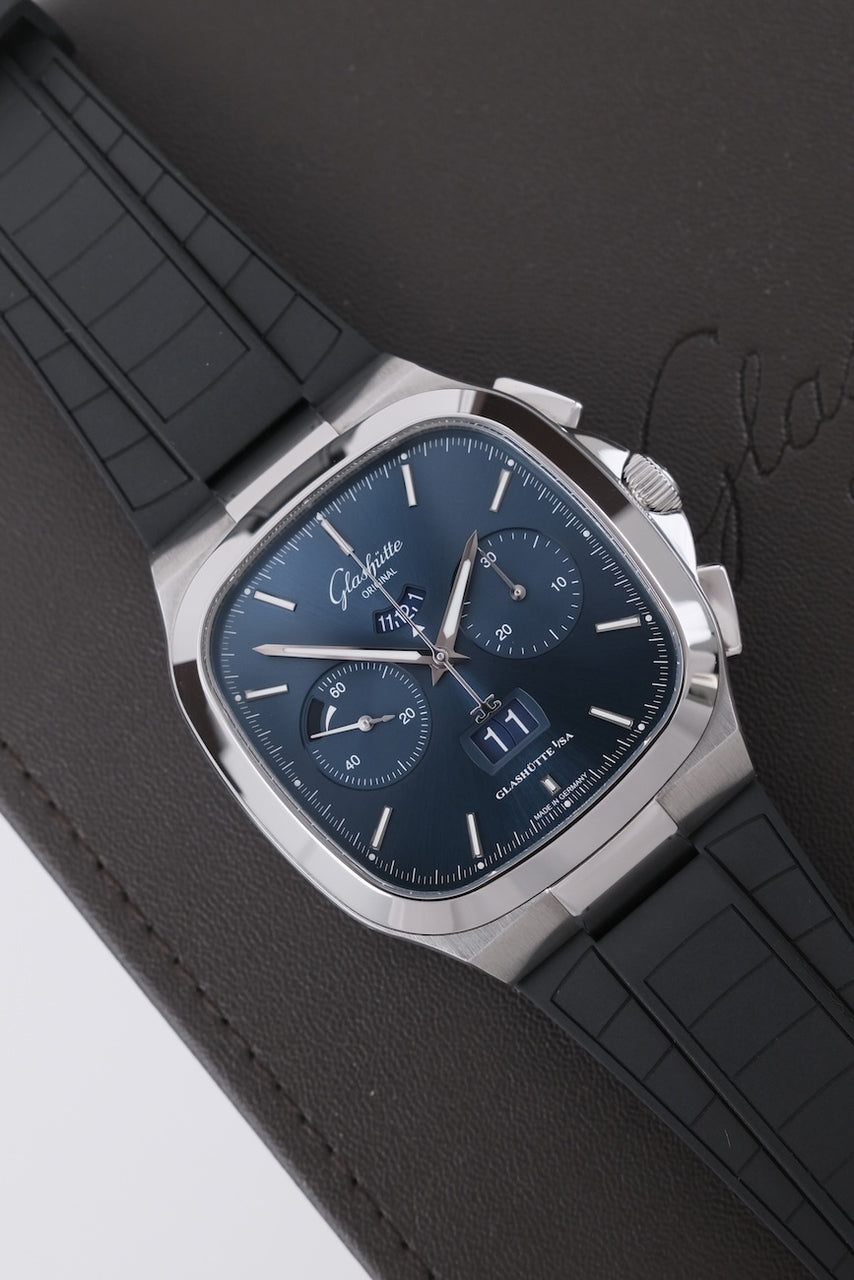 Glashütte Seventies Cronografo Panorama Data 1-37-02-08-02-63 - Vista dettagliata 2