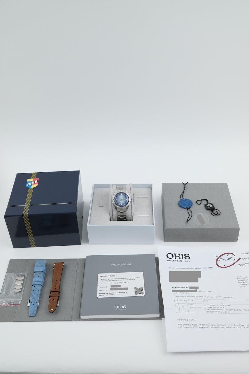 Oris Divers 65 X Chronos Limited 01 400 7774 4015 - Papiere und oder Lieferumfang