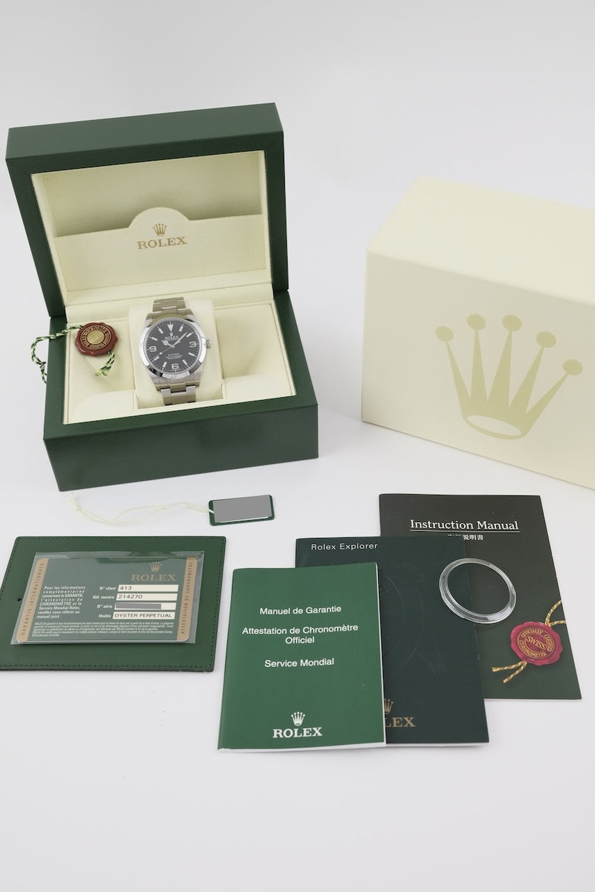 Rolex Explorer 214270 – dokumenty i/lub zakres dostawy