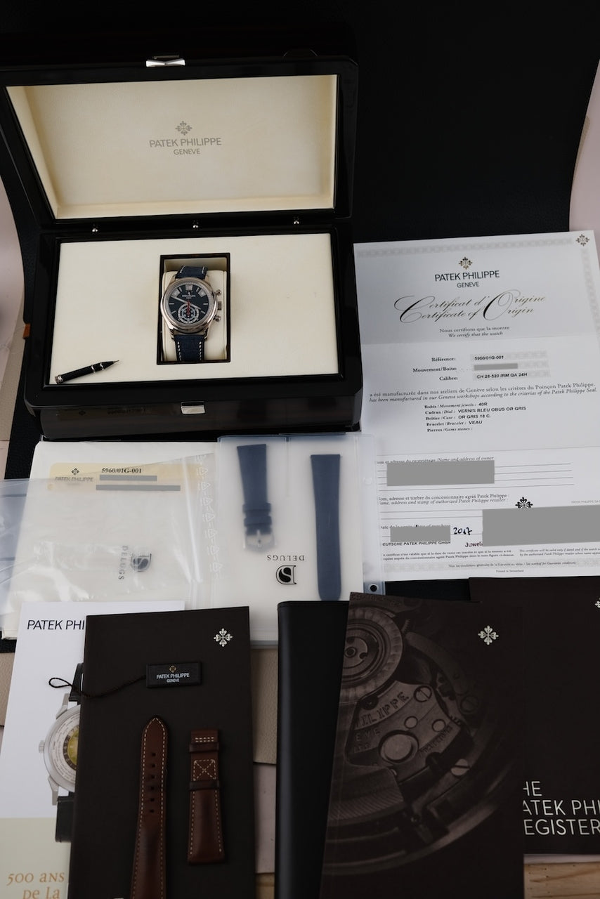 Patek Philippe Annual Calendar Chronograph 5960/01G-001 - Papiere und oder Lieferumfang
