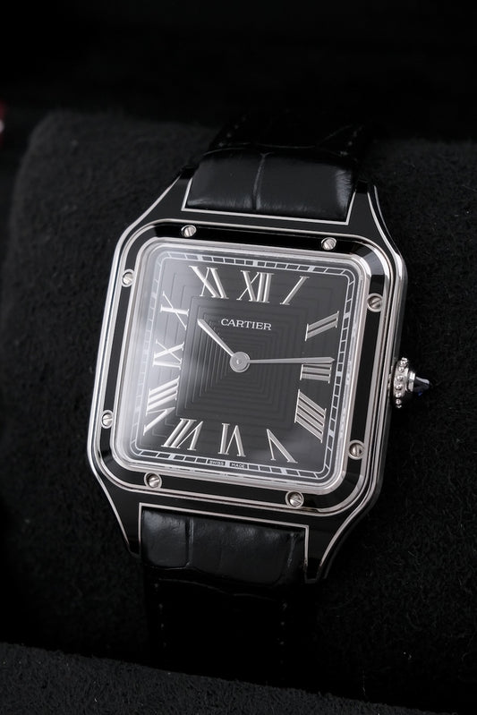 Cartier Santos Dumont Black Lacquer WSSA0046 - Thumbnail