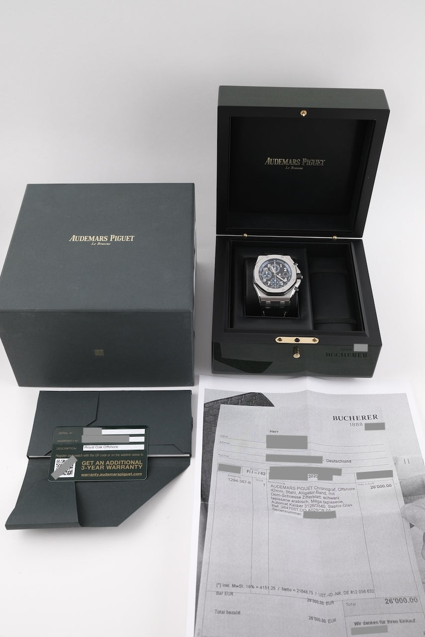 Audemars Piguet Royal Oak Offshore Chronograph 26470ST.OO.A028CR.01 - Papiere und oder Lieferumfang