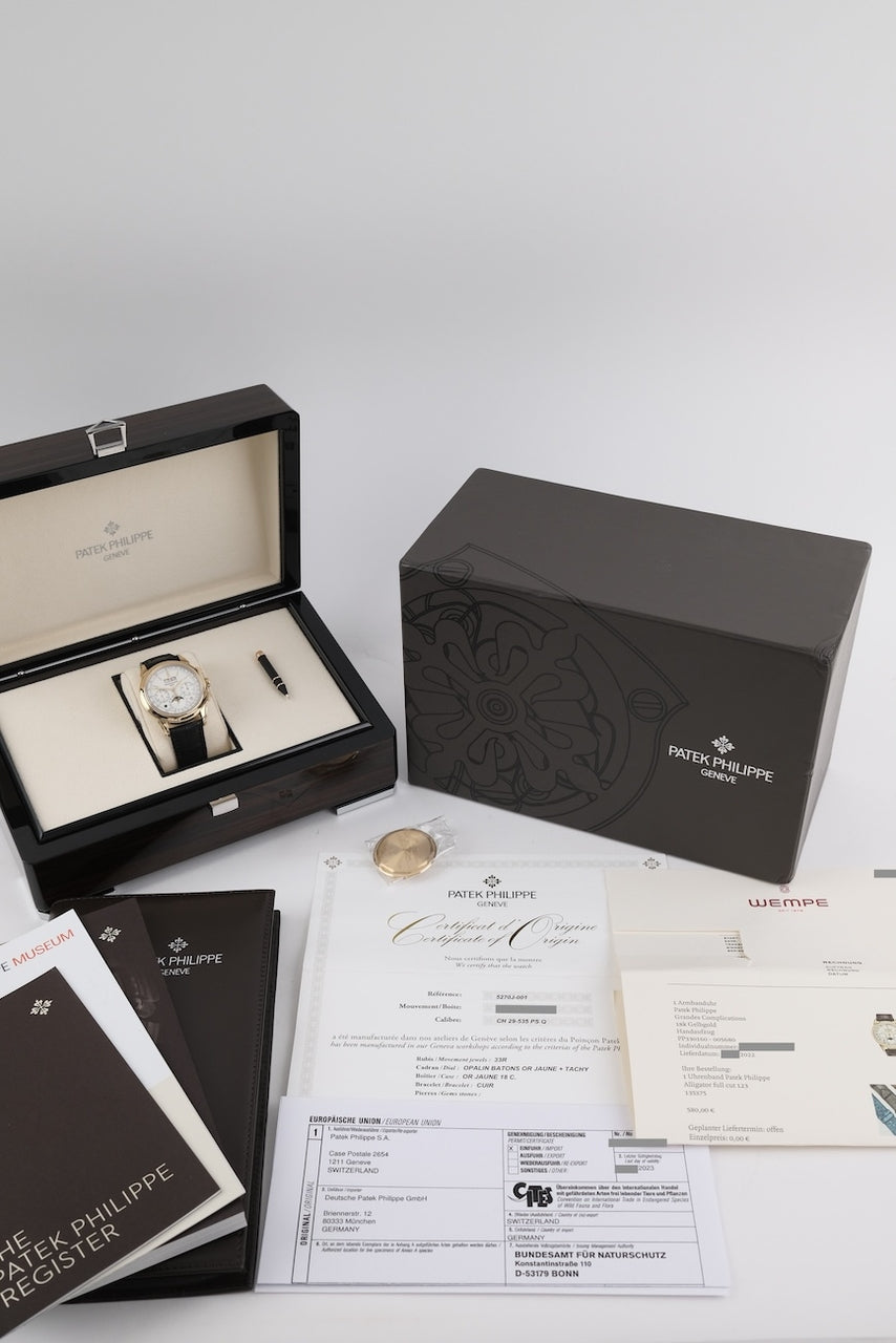 Patek Philippe Perpetual Calendar Chronograph 5270J-001 - Papiere und oder Lieferumfang