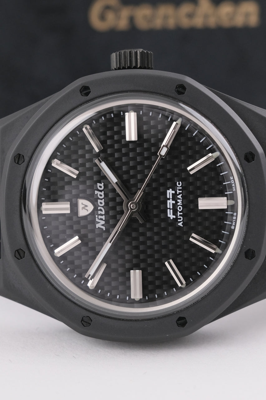 Nivada Grenchen F77 Ceramica Nera F77 - Vista dettagliata 3