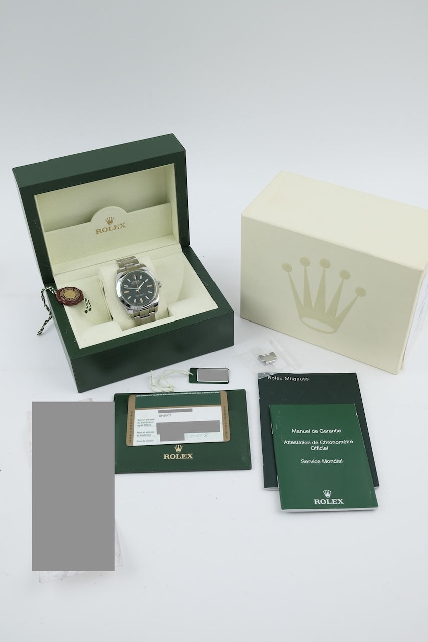 Rolex Milgauss 116400GV - Papiere und oder Lieferumfang