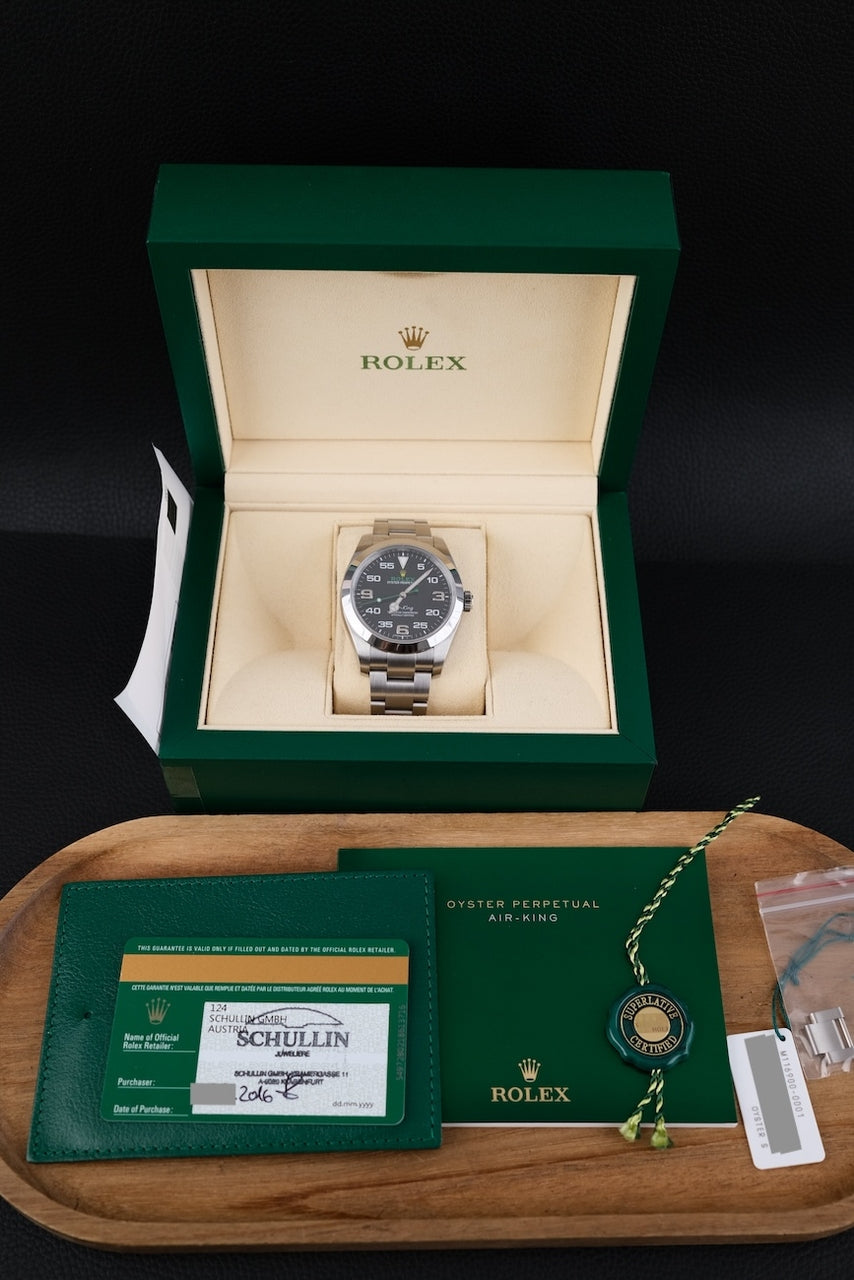 Rolex Air-King 116900 - Papiere und oder Lieferumfang