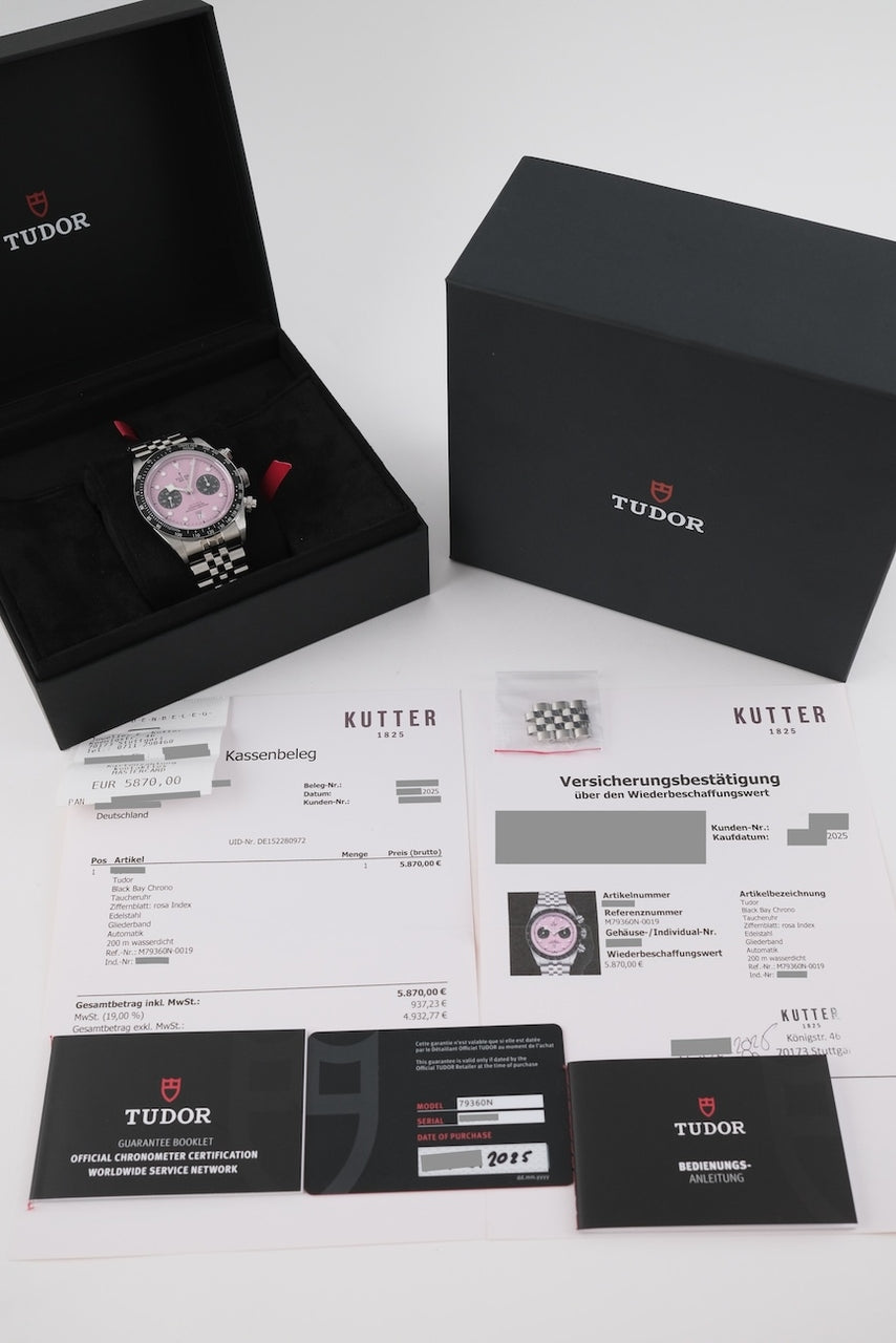 Tudor Black Bay Chrono  M79360N-0019 - Papiere und oder Lieferumfang