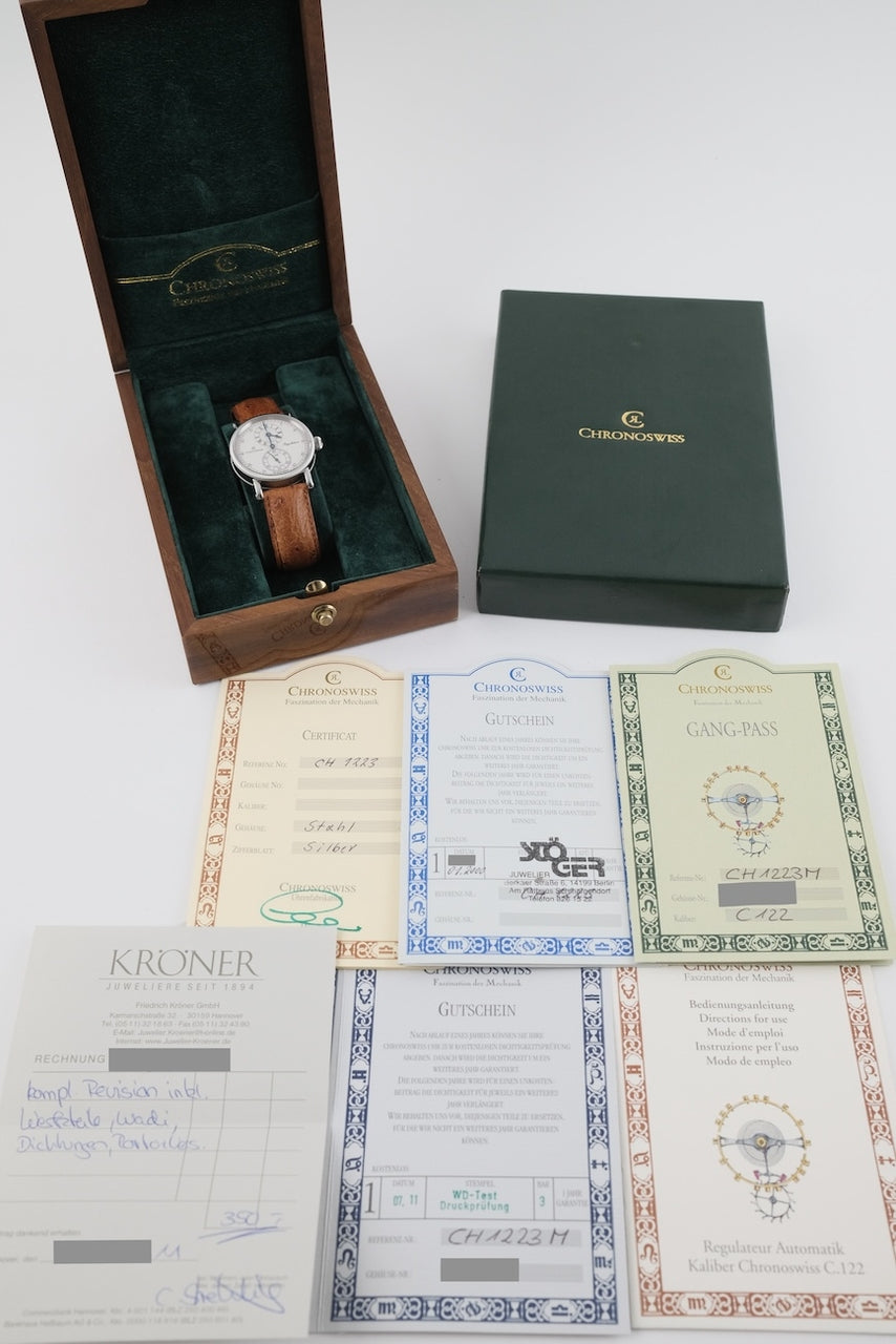 Chronoswiss Régulateur Medium CH1223M - Papiere und oder Lieferumfang