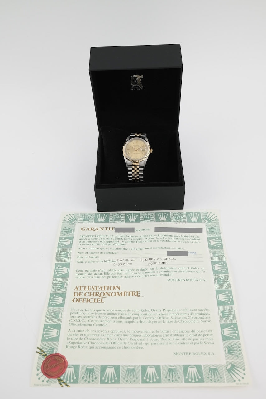 Rolex Datejust 36 16233 - Papiere und oder Lieferumfang