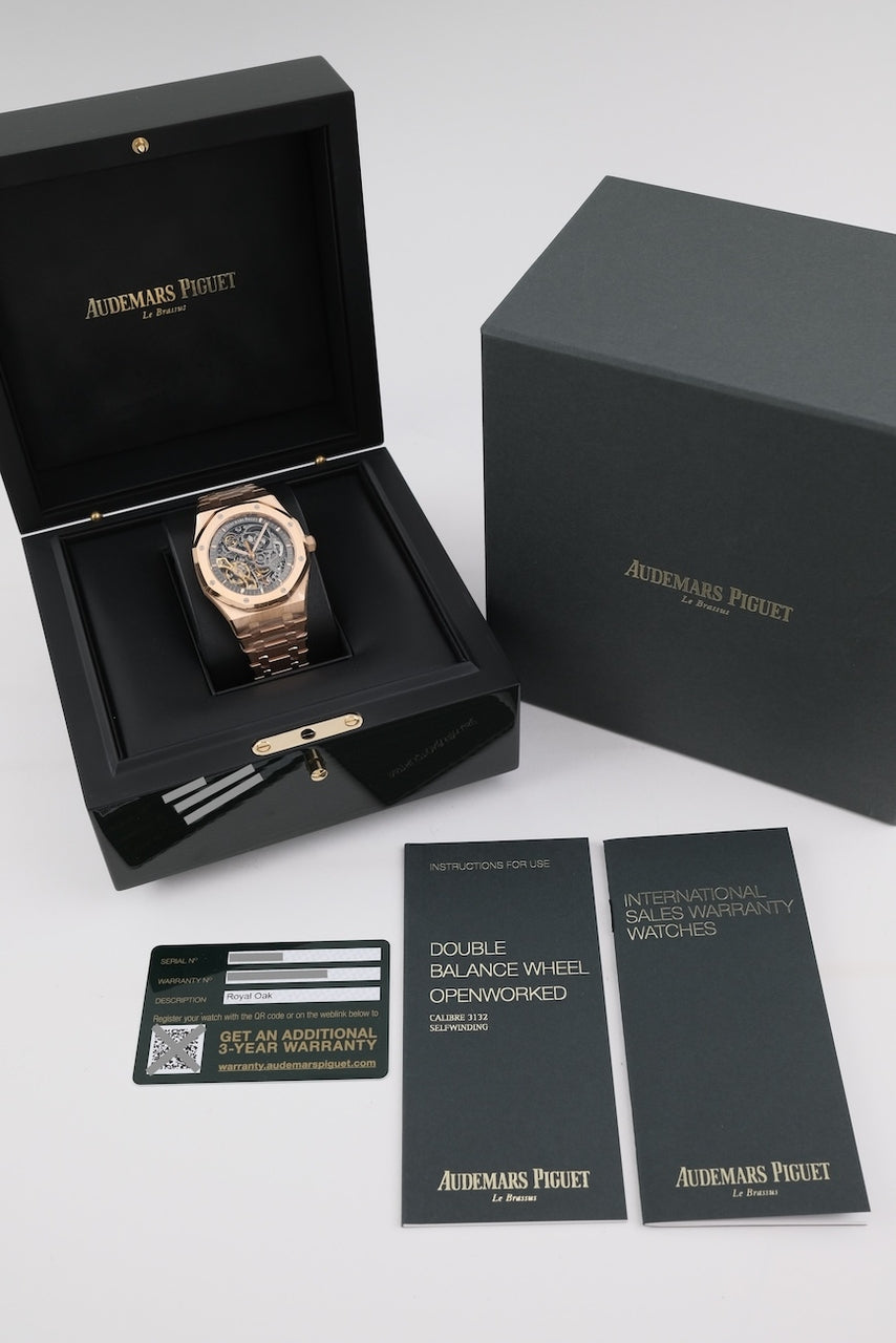 Audemars Piguet Royal Oak Double Balance Wheel Openworked 15407OR.OO.1220OR.01 - Papiere und oder Lieferumfang