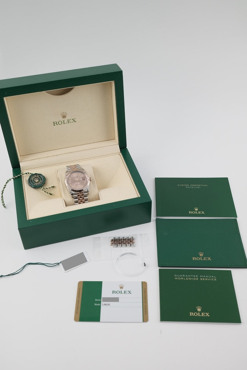 Rolex Datejust 36 Rose Steel 126231 - Papiere und oder Lieferumfang