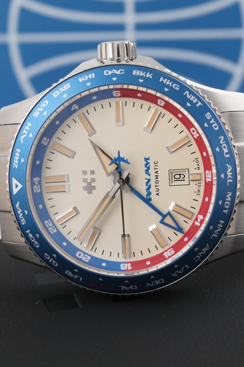 Chritopher Ward C60 Trident Clipper GMT Pan Am C60-42AGM3SOBWPA-B0N - Detailed view 2