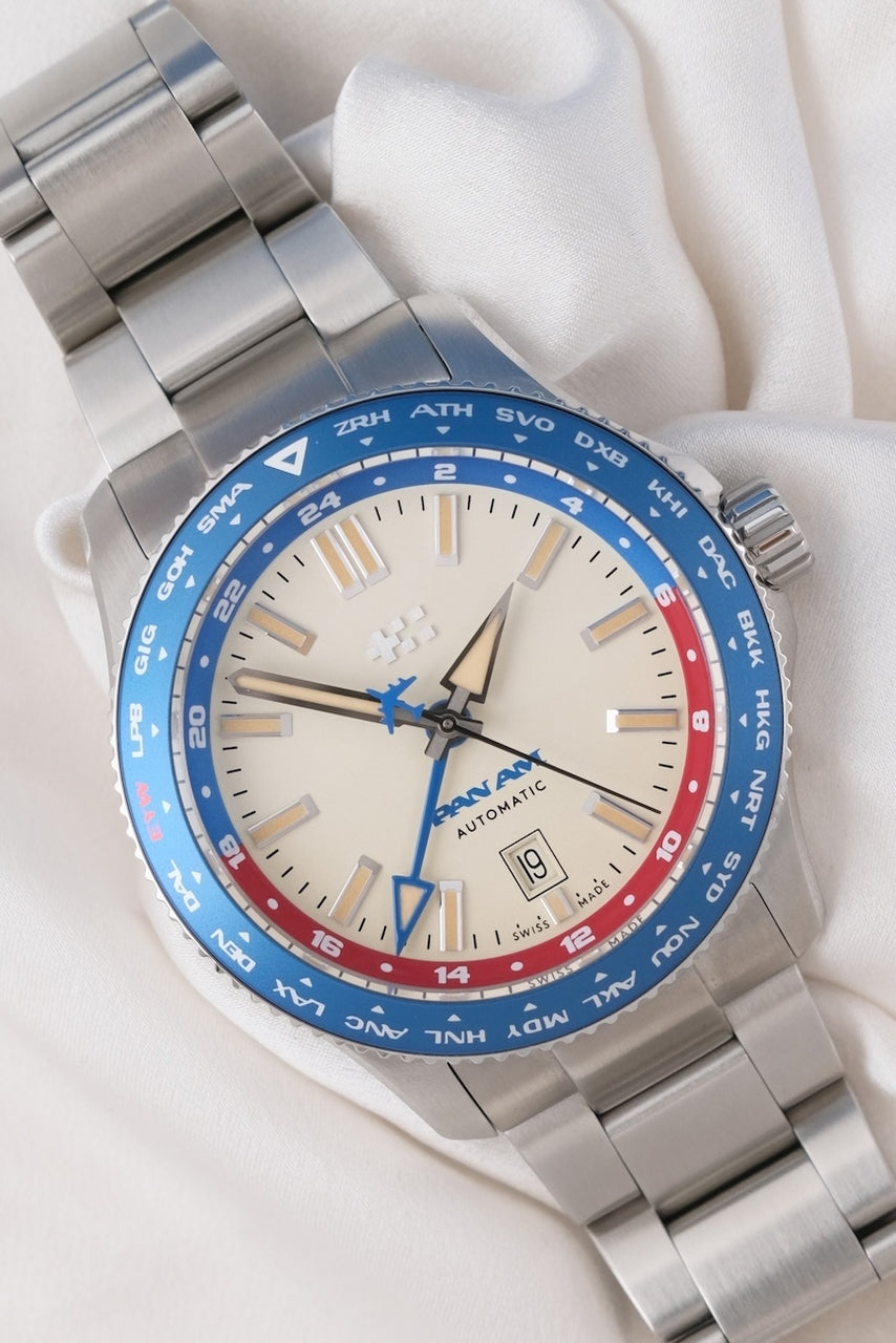Chritopher Ward C60 Trident Clipper GMT Pan Am C60-42AGM3SOBWPA-B0N - Thumbnail