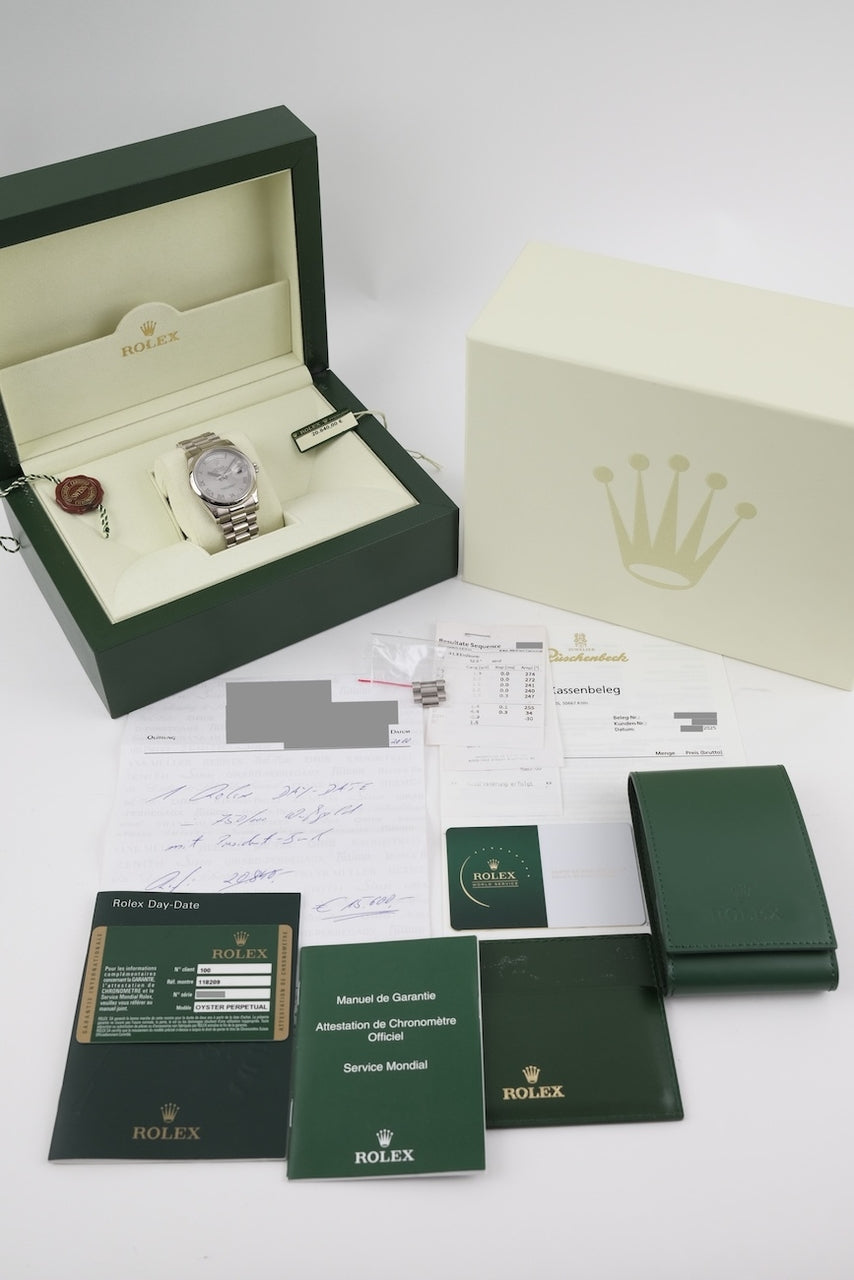 Rolex Day-Date 118209 – dokumenty i/lub zakres dostawy
