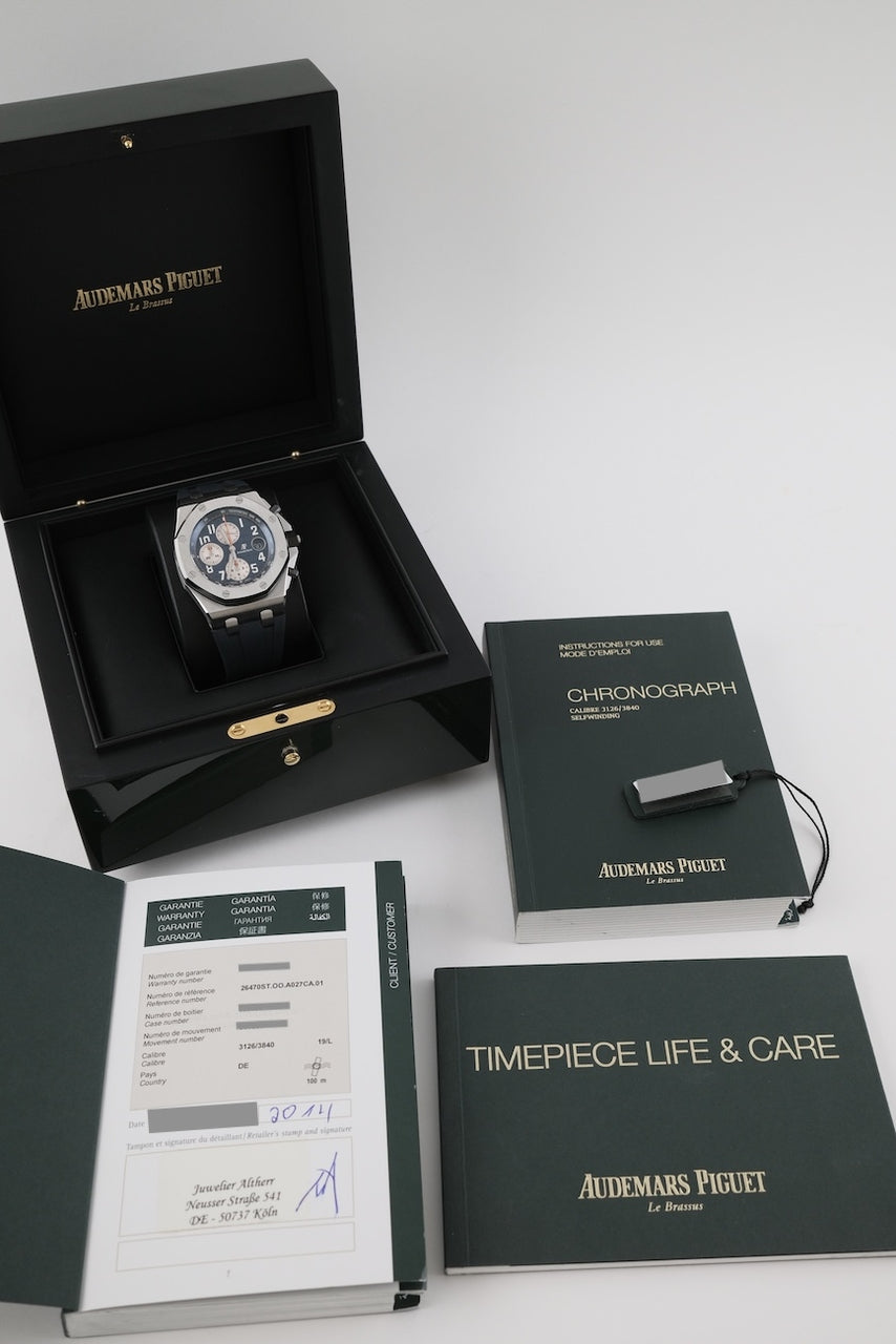 Audemars Piguet Royal Oak Offshore Chronograph 26470ST.OO.A027CA.01 - Papiere und oder Lieferumfang