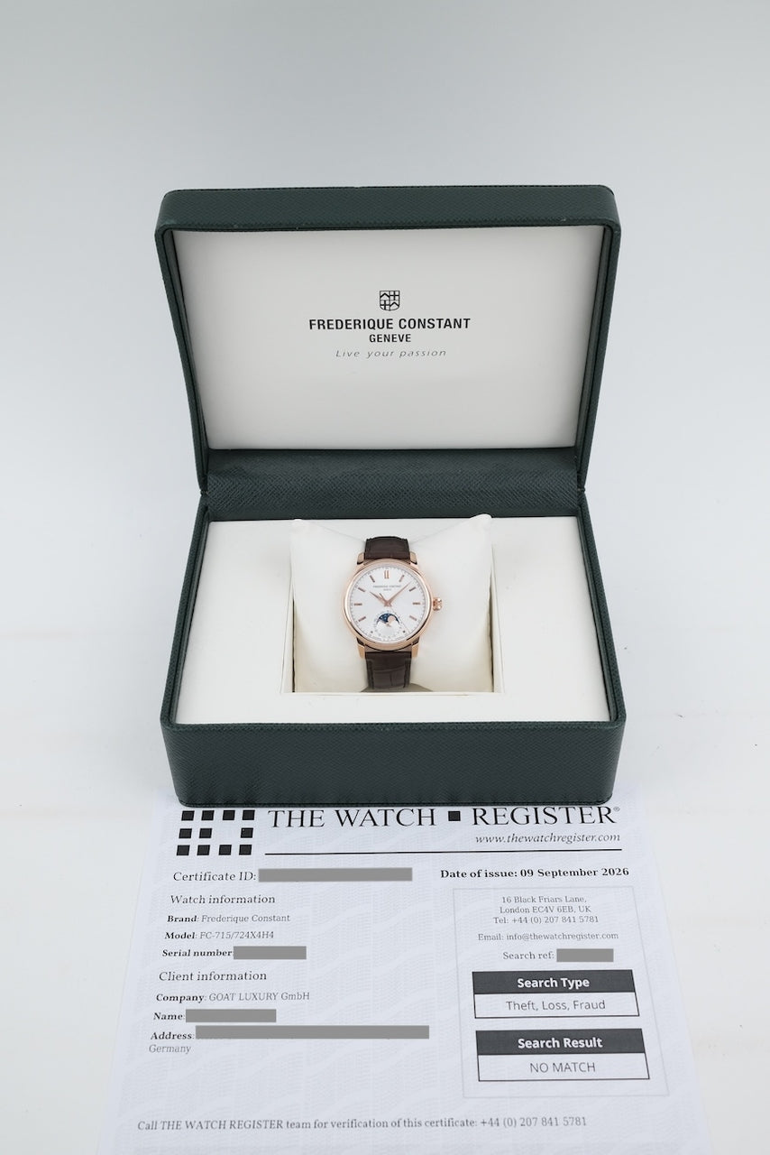 Frederique Constant Classic Moonphase FC-715/724X4H4 - Papiere und oder Lieferumfang