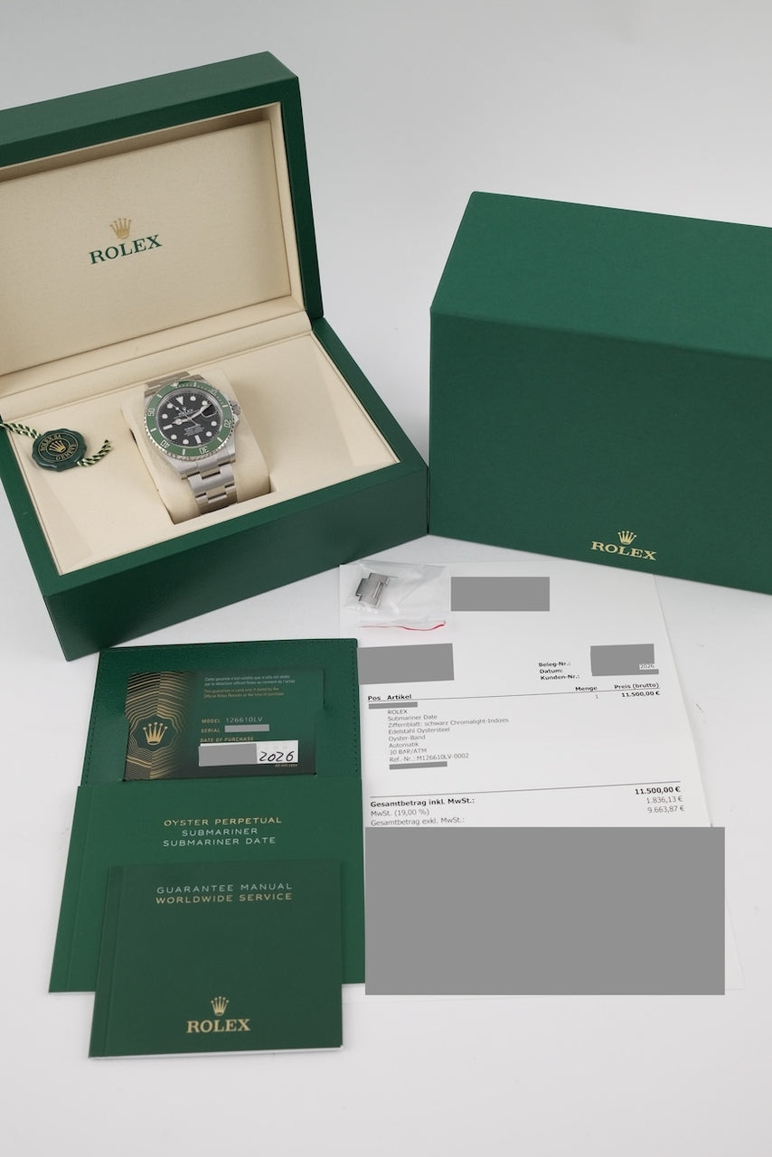 Rolex Submariner Date 126610LV - Papiere und oder Lieferumfang