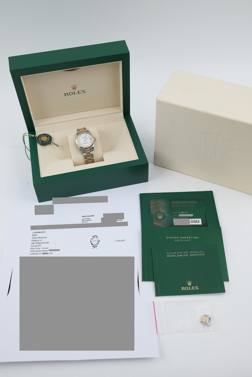 Rolex Datejust 31 278273 - papers and or scope of delivery