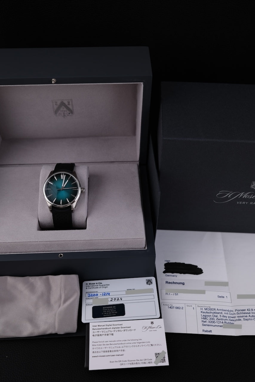 H.Moser & Cie Pioneer 42  3200-1214 - Papiere und oder Lieferumfang