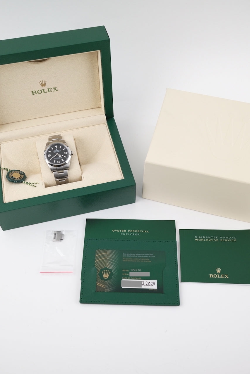 Rolex Explorer 36 124270 - Papers and documentation