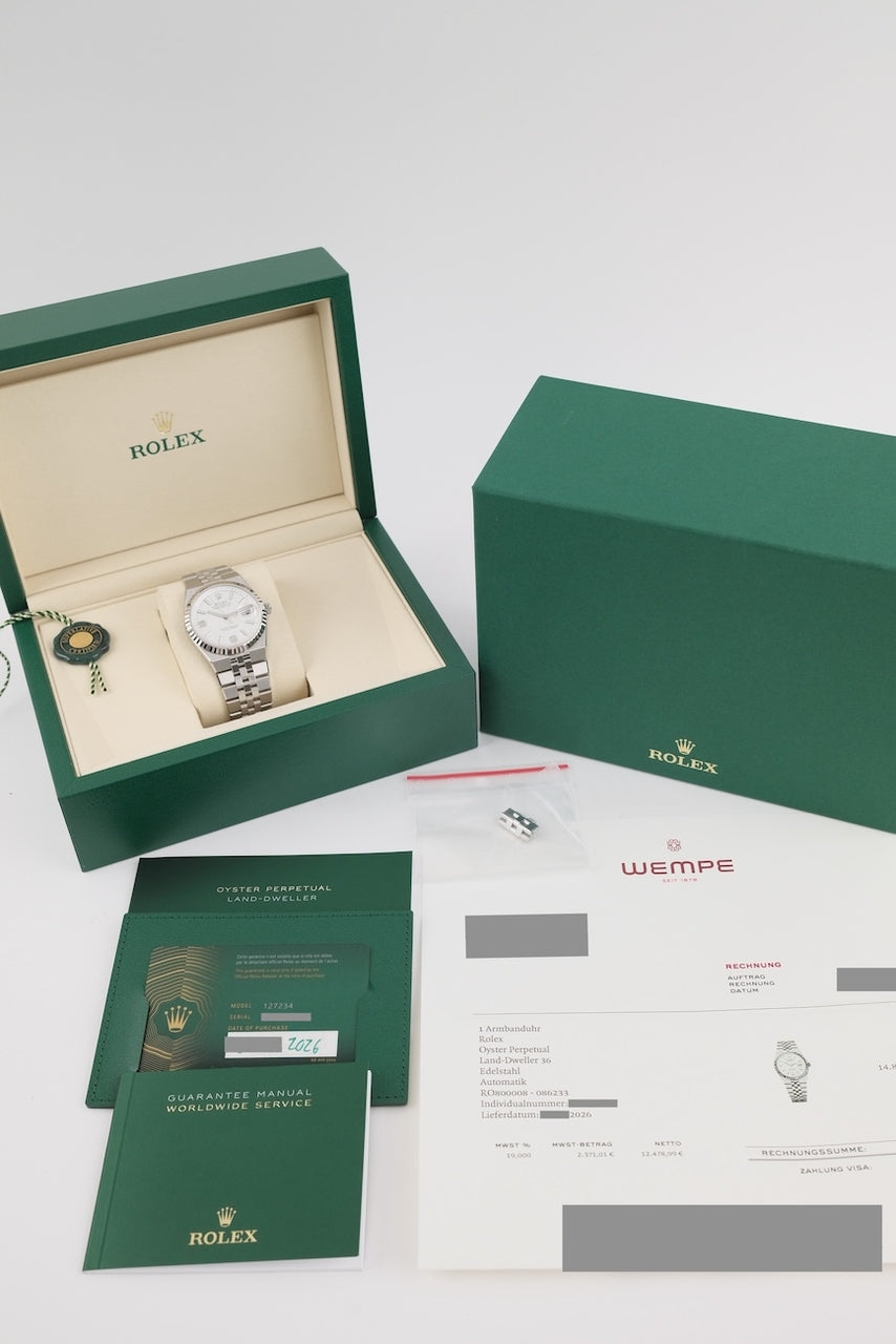 Rolex Land-Dweller 36 127234 - Papiere und oder Lieferumfang