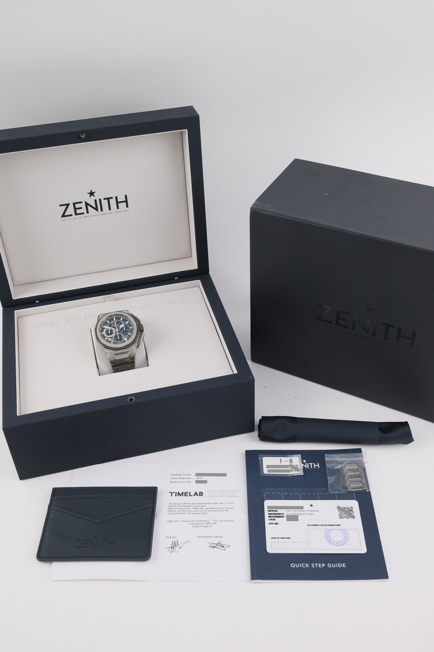 Zenith Defy 95.9100.9004/01.I001 - Papiere und oder Lieferumfang