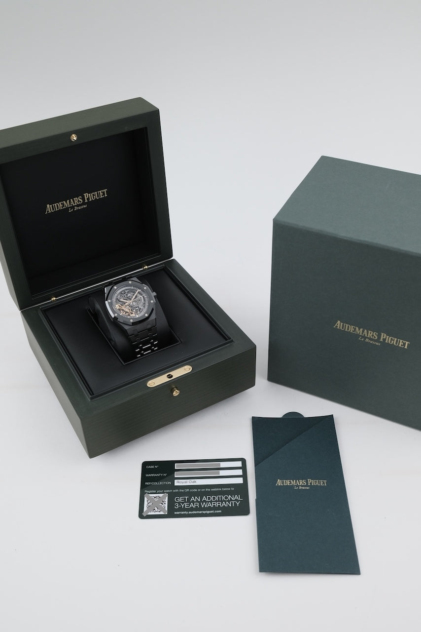 Audemars Piguet Royal Oak Double Balance Wheel Openworked 15416CE.OO.1225CE.01 - Papiere und oder Lieferumfang