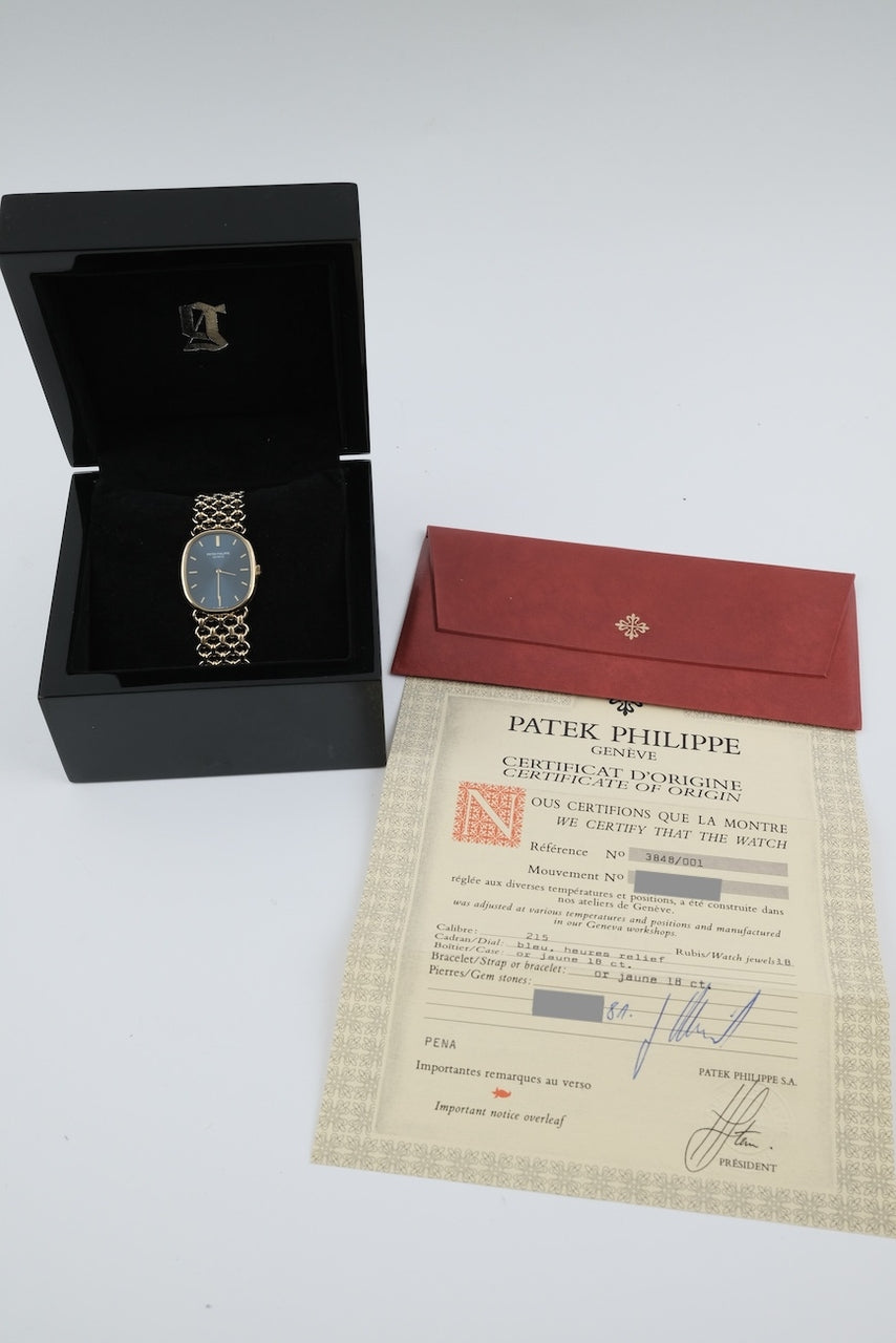 Patek Philipe Ellipse d'Or 3848/001 - Papiere und oder Lieferumfang