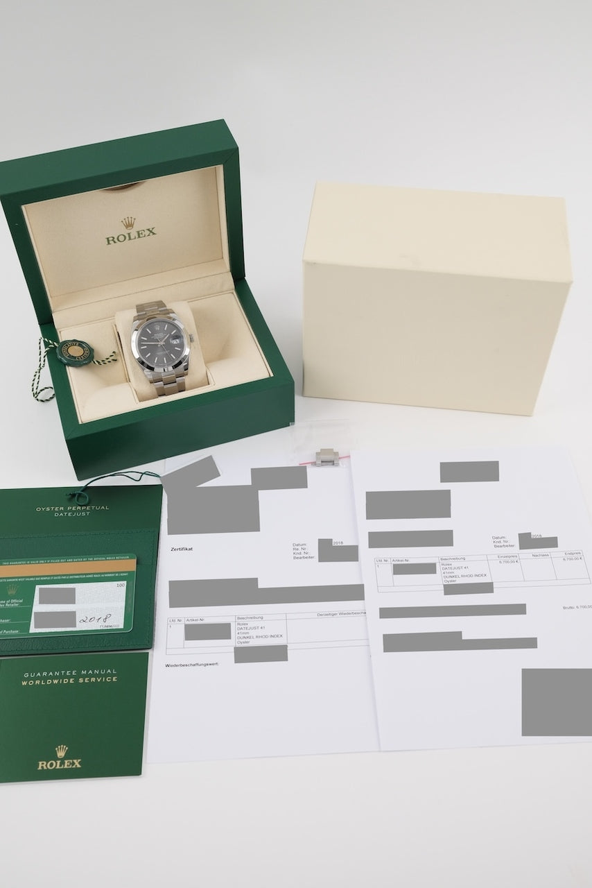 Rolex Datejust 41 126300 - Papiere und oder Lieferumfang