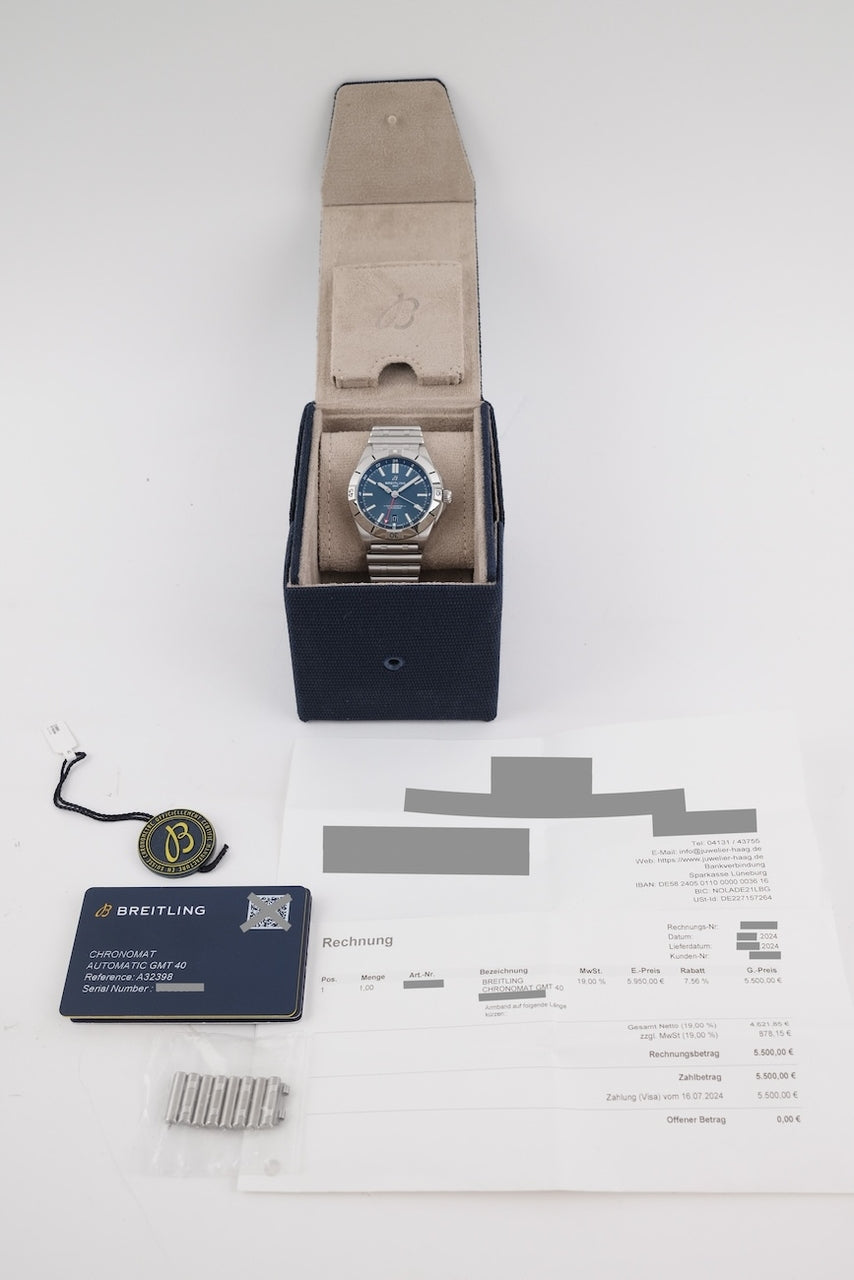 Breitling Chronomat GMT 40 A32398101C1A1 - Papiere und oder Lieferumfang