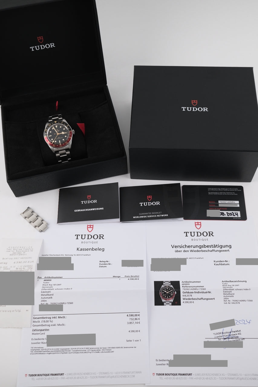 Tudor Black Bay 58 GMT 7939G1A0NRU - Papers and documentation