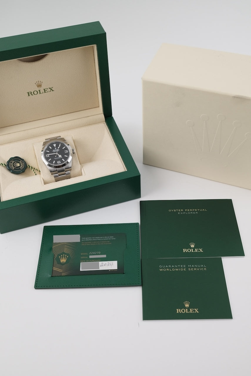 Rolex Explorer 40 224270 - Papiere und oder Lieferumfang