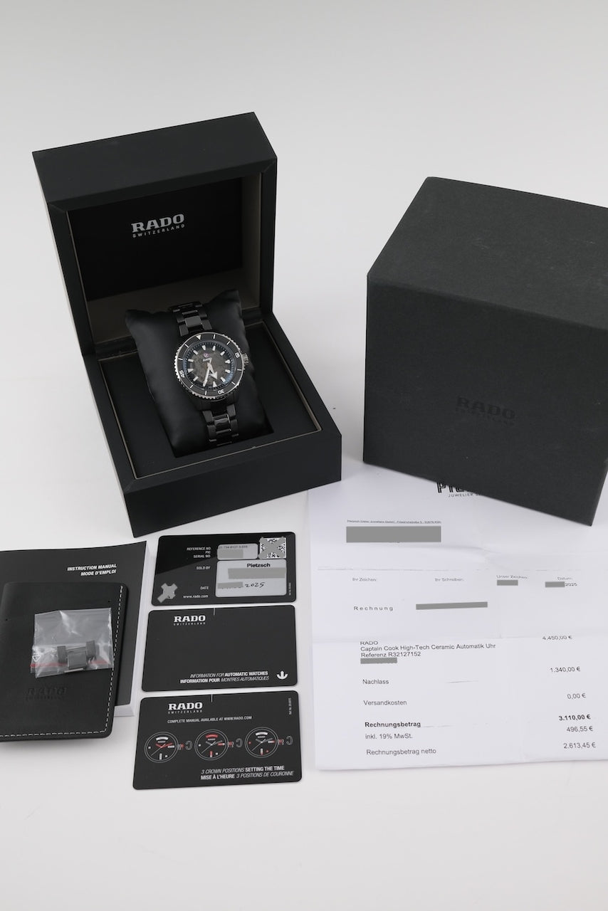 Rado Captain Cook Hightech Ceramic 0173461273015 / R32127152 - Papiere und oder Lieferumfang
